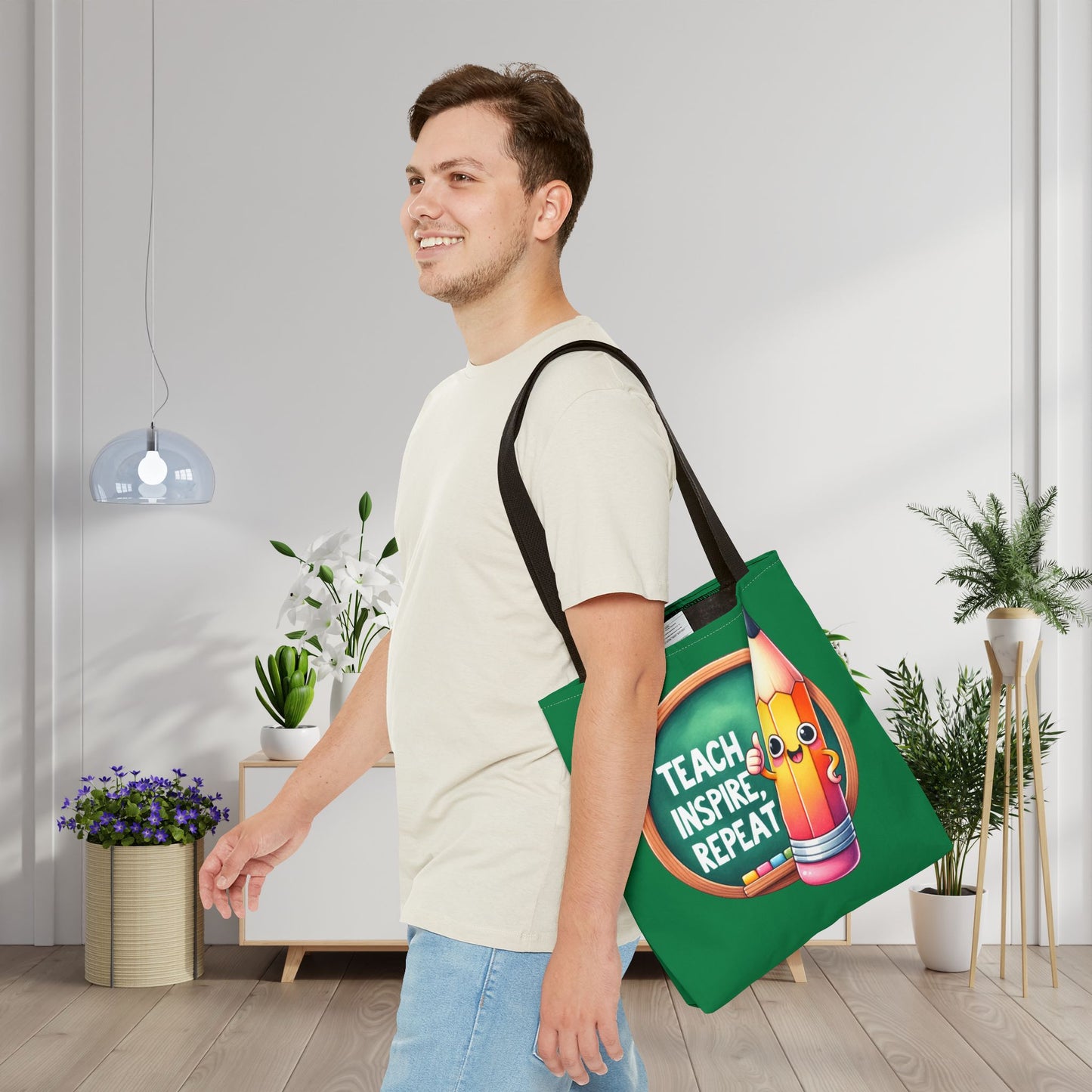 Teach Inspire Repeat Canvas Tote Bag