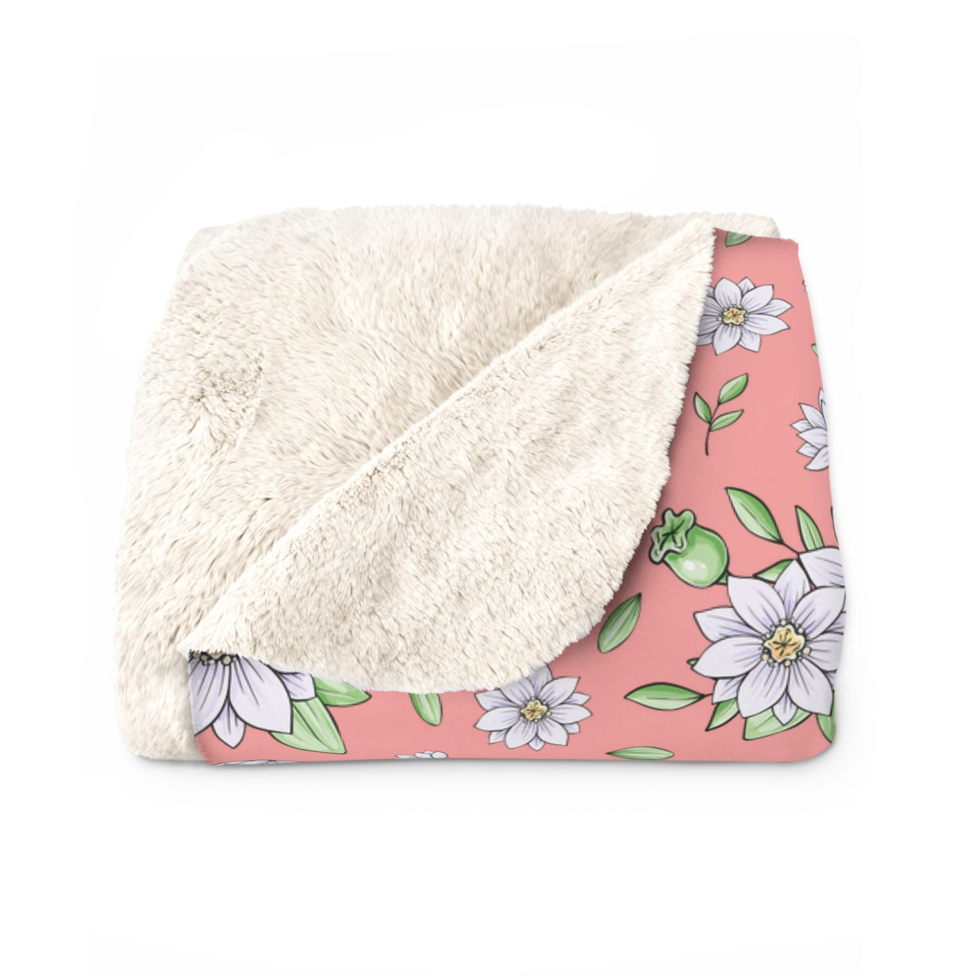 Jasmine Blush Garden Fleece Blanket