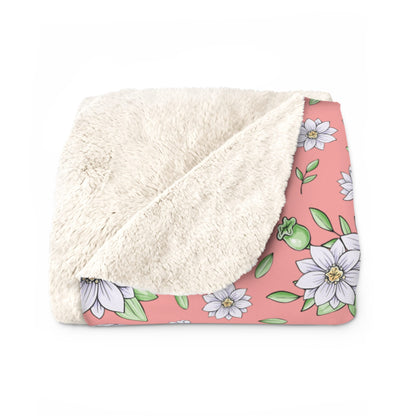 Jasmine Blush Garden Fleece Blanket