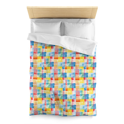Mosaic Meadows Microfiber Duvet Cover