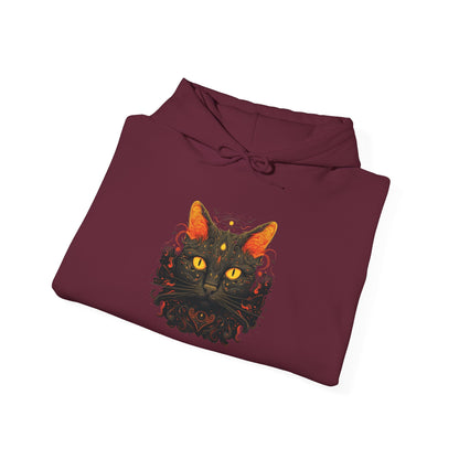 Creepy Black Cat 2 Heavy Blend™ Hooded Sweatshirt