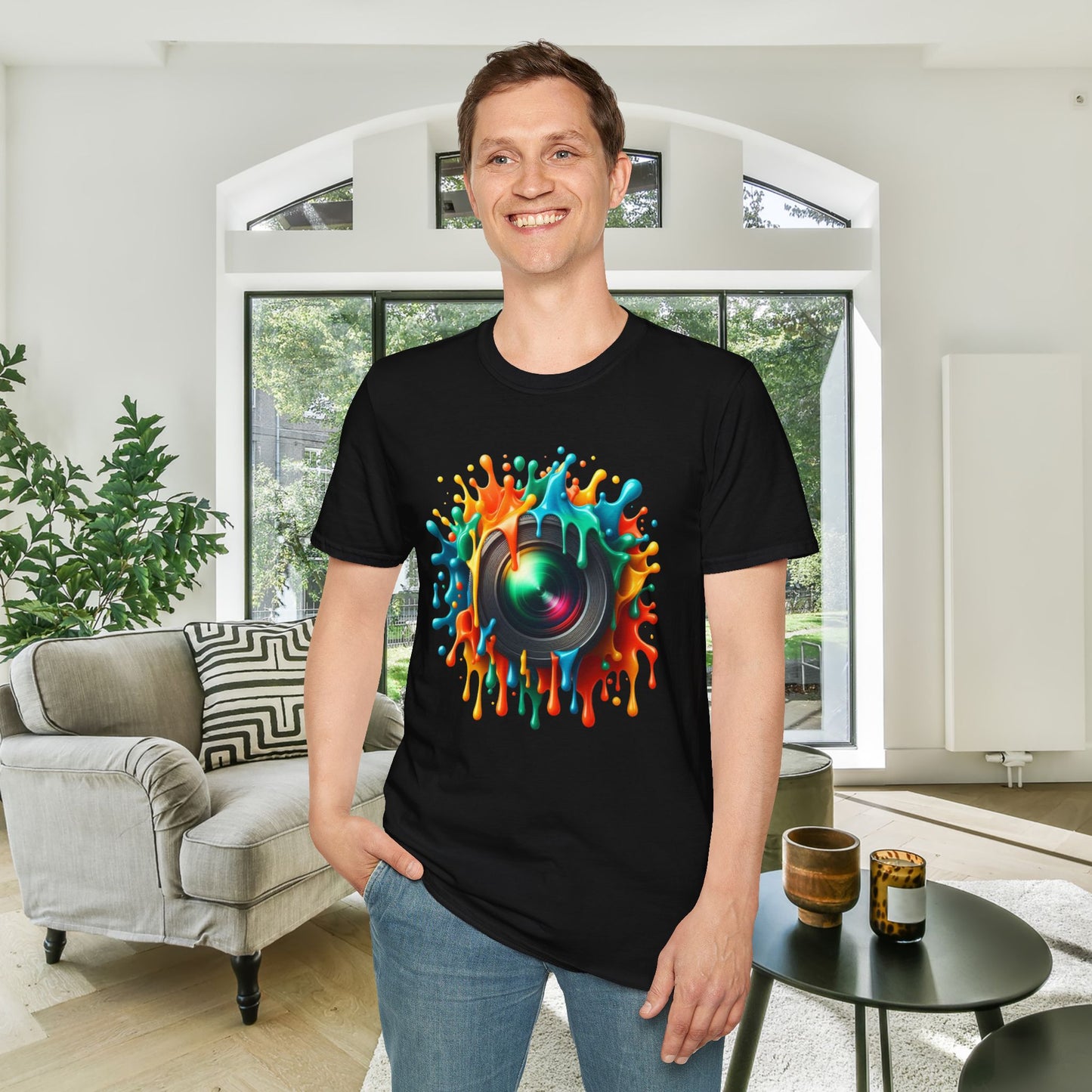 Colorful Camera Lens Adult T-shirt