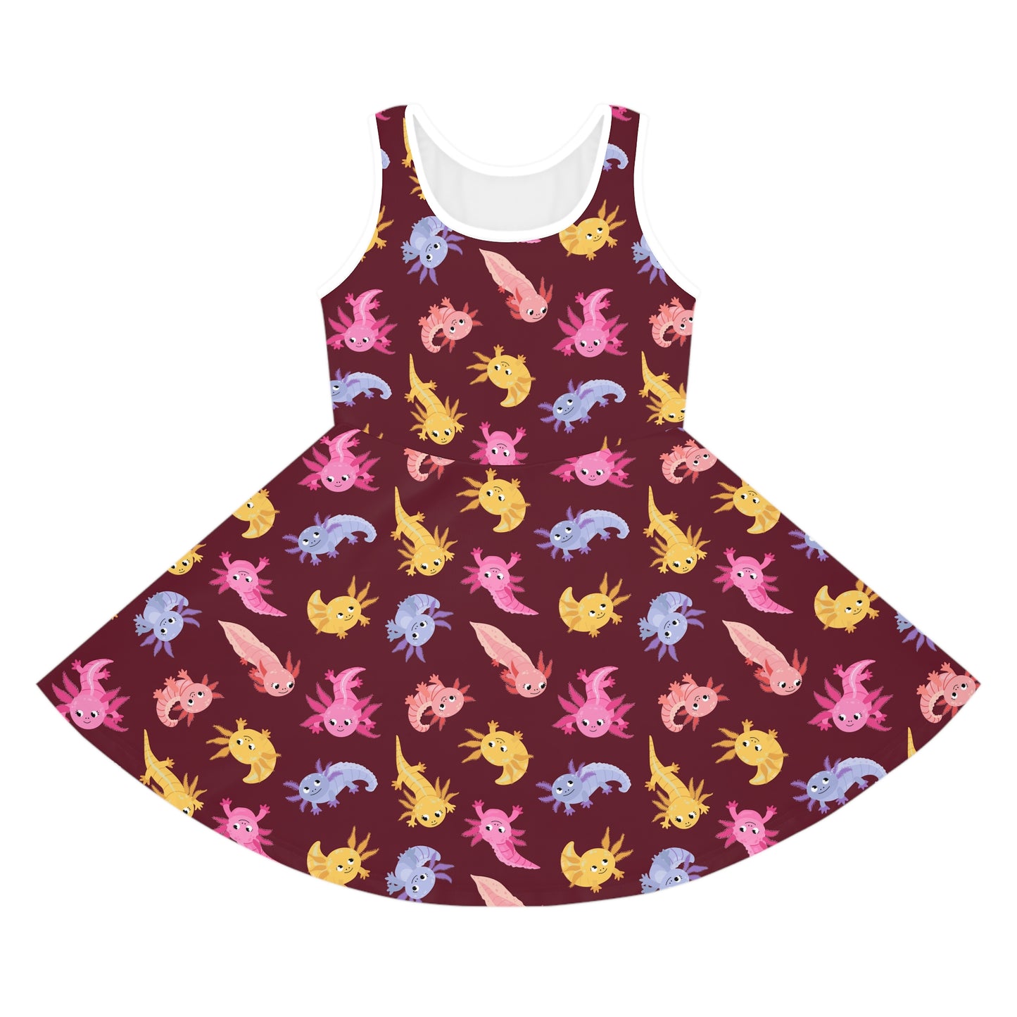 Crimson Axolotls Girls' Sleeveless Sundress