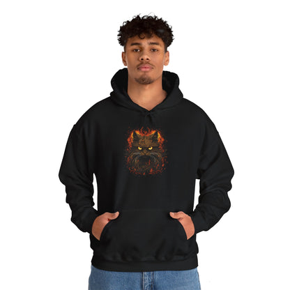 Creepy Black Cat Heavy Blend™ Hooded Sweatshirt