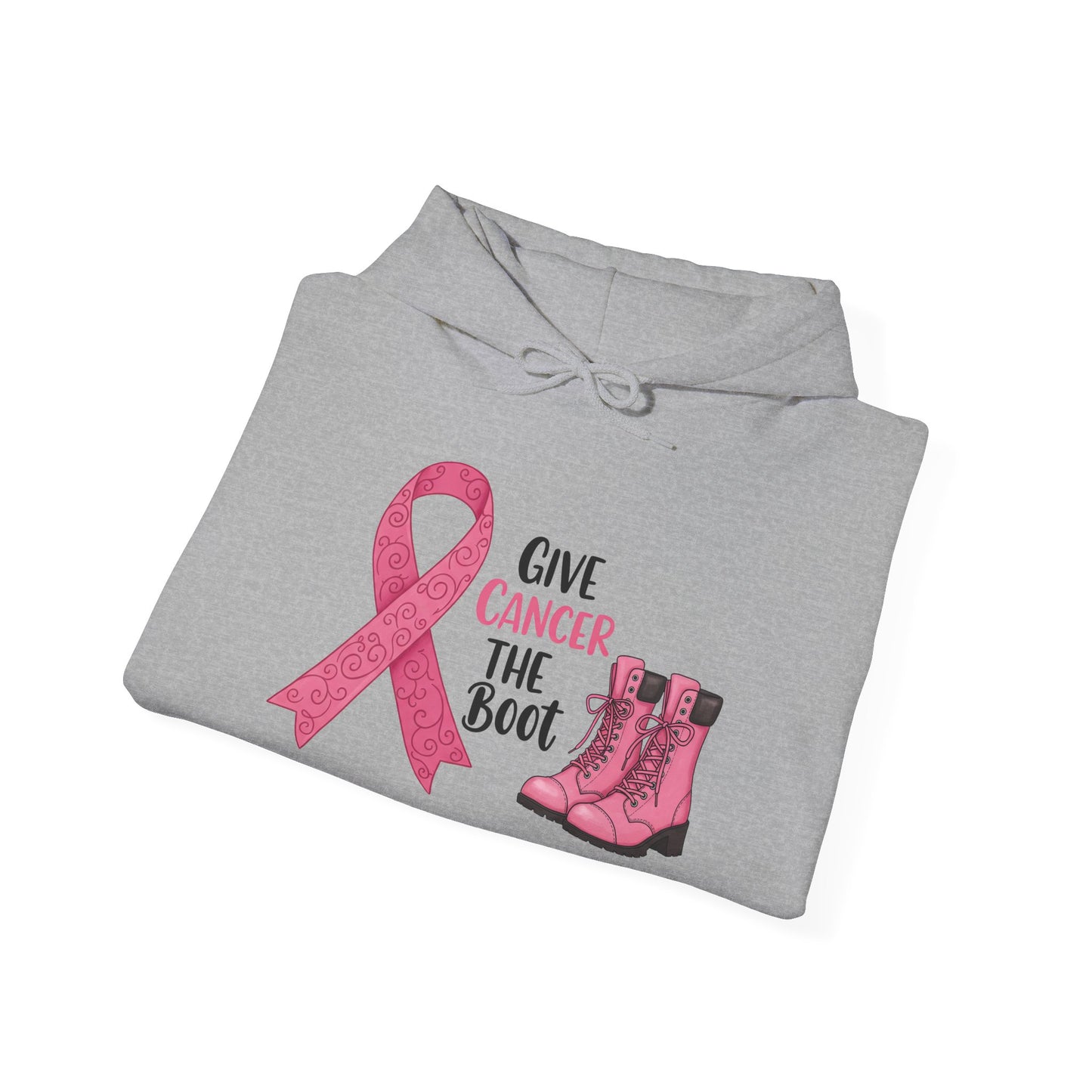 Give Cancer The Boot AdultHeavy Blend™ Hoodie