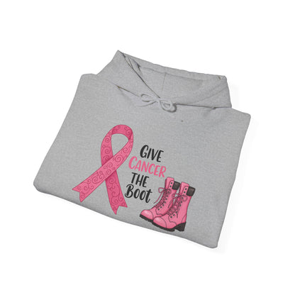 Give Cancer The Boot AdultHeavy Blend™ Hoodie