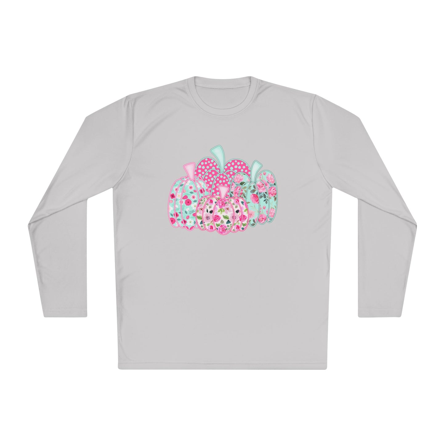 Floral Pumpkins Adult Long Sleeve Tee