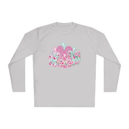 Floral Pumpkins Adult Long Sleeve Tee