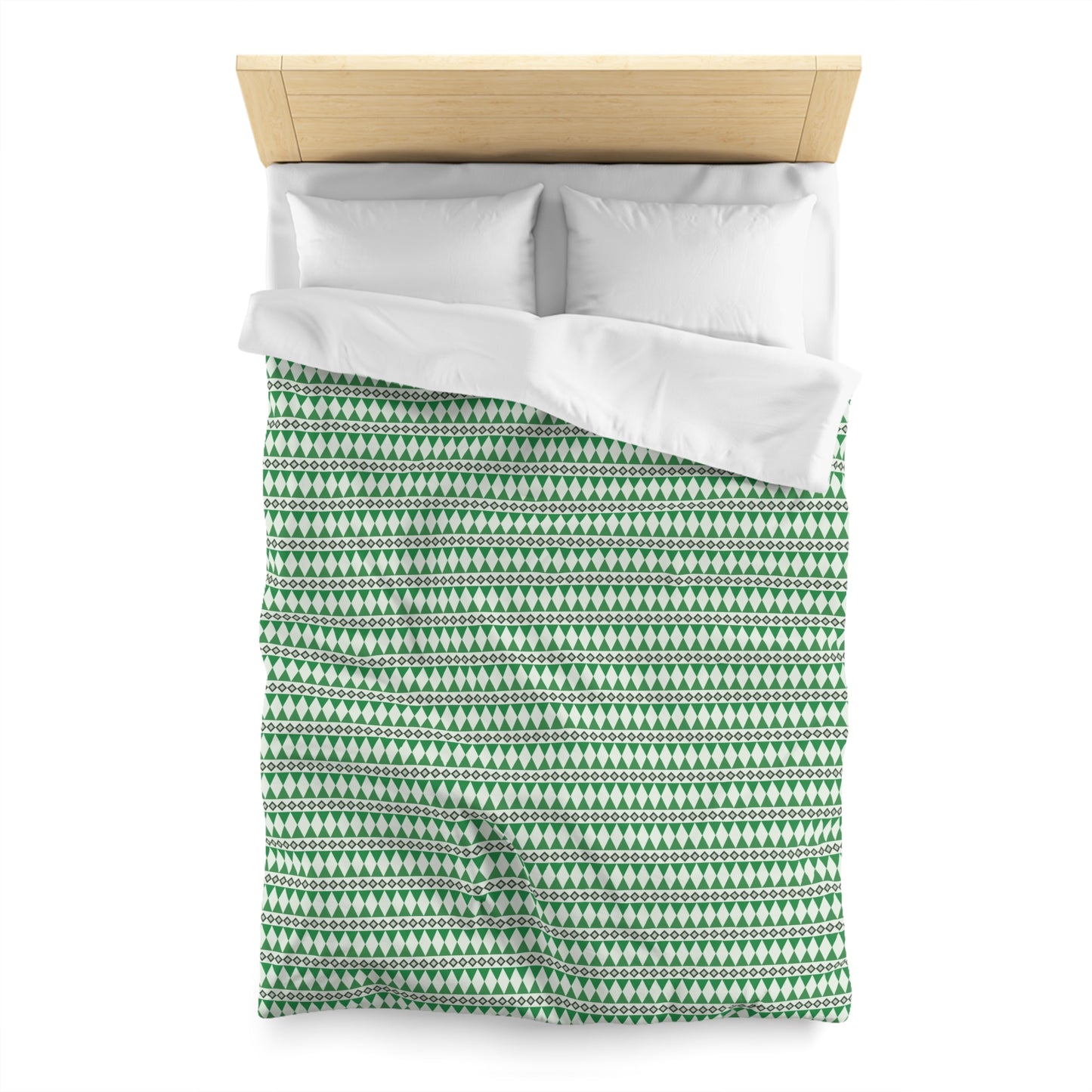 Moss Cairn Stripes Microfiber Duvet Cover