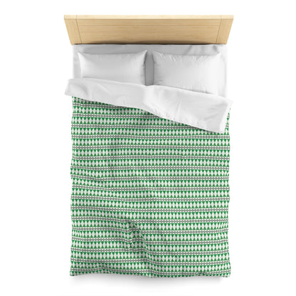 Moss Cairn Stripes Microfiber Duvet Cover