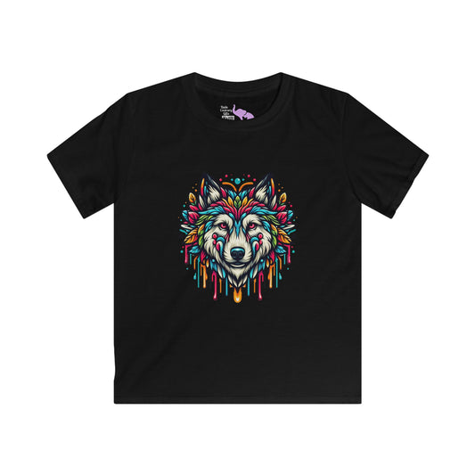 Colorful Wolf 2 Youth Softstyle Tee