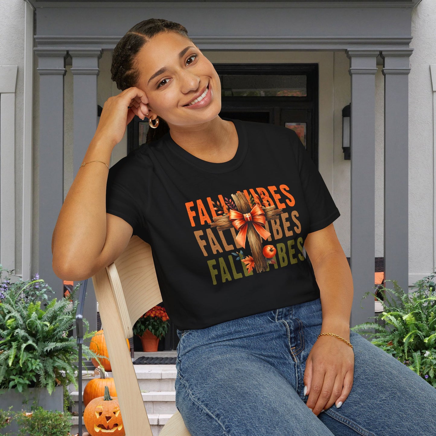Fall Vibes (Cross) Adult T-shirt