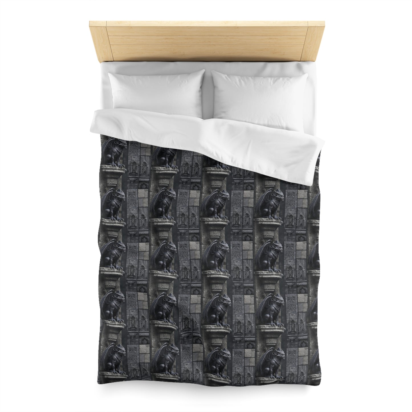 Gargoyle Vigil Microfiber Duvet Cover