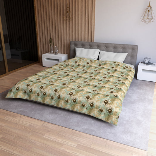 Worn Meadow Daisies Duvet Bedding Set