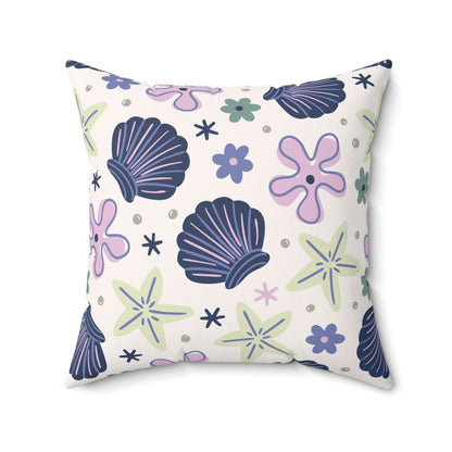 Shellflower Cove Throw Pillow