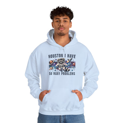 Houston I Have So Many Problems (Panda) Heavy Blend™ Hooded Sweatshirt