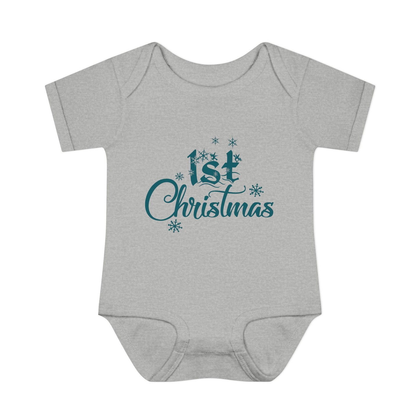 1st Christmas Infant Baby Rib Bodysuit