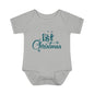 1st Christmas Infant Baby Rib Bodysuit