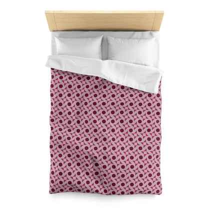 Crimson Pinwheels Microfiber Duvet Cover