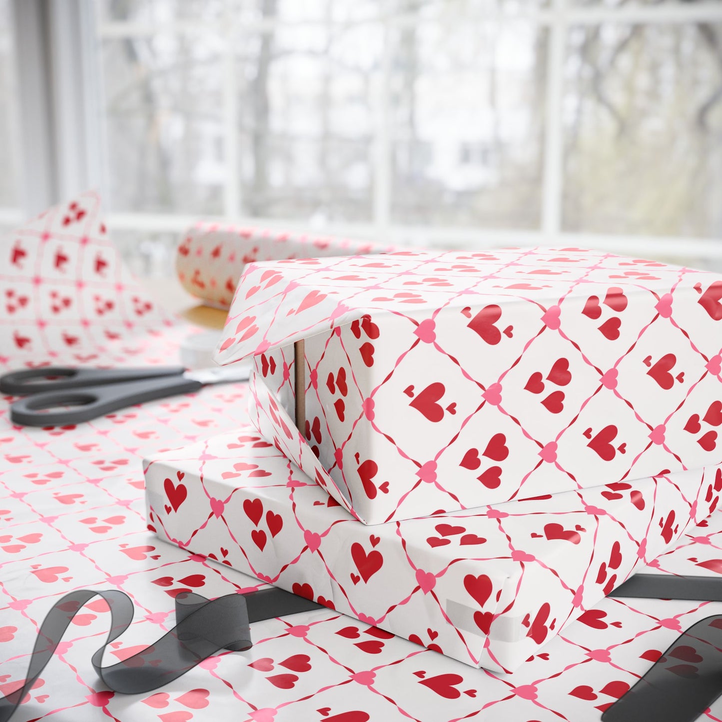 Cupid’s Lattice Wrapping Paper