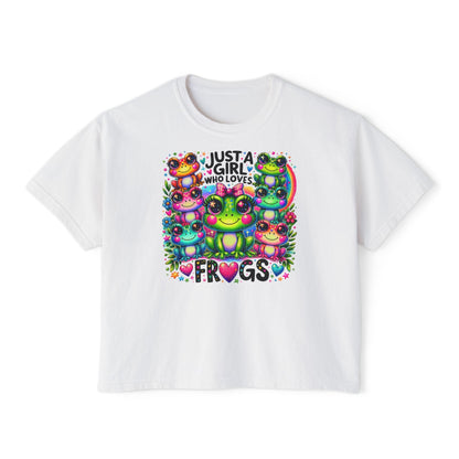 Just A Girl Who Loves Frogs Women's Boxy Tee