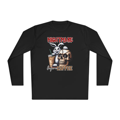 Nightmare Before Coffee (Voodoo Bunny w/Skull) Adult Long Sleeve Tee