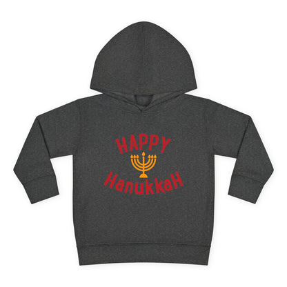 Happy Hanukkah Toddler Pullover Fleece Hoodie