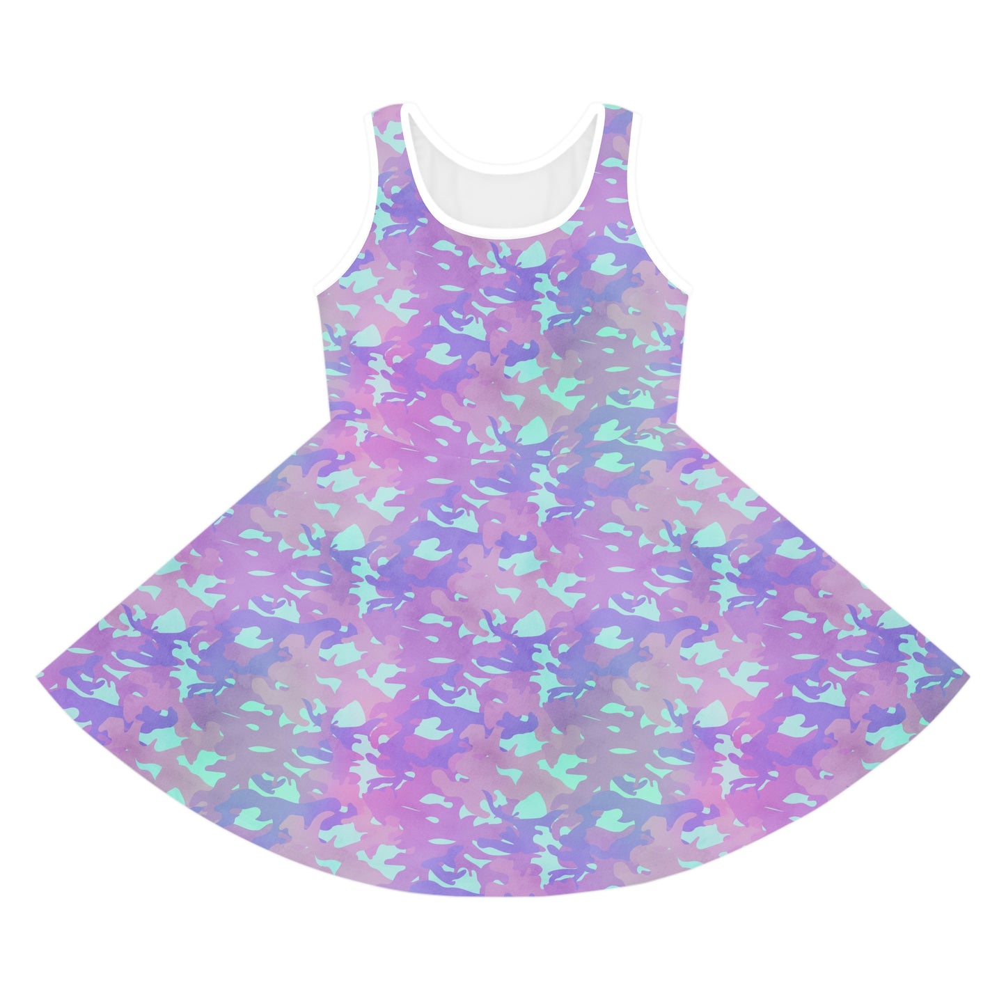 Lavender Mist Camo Girls' Sleeveless Sundress