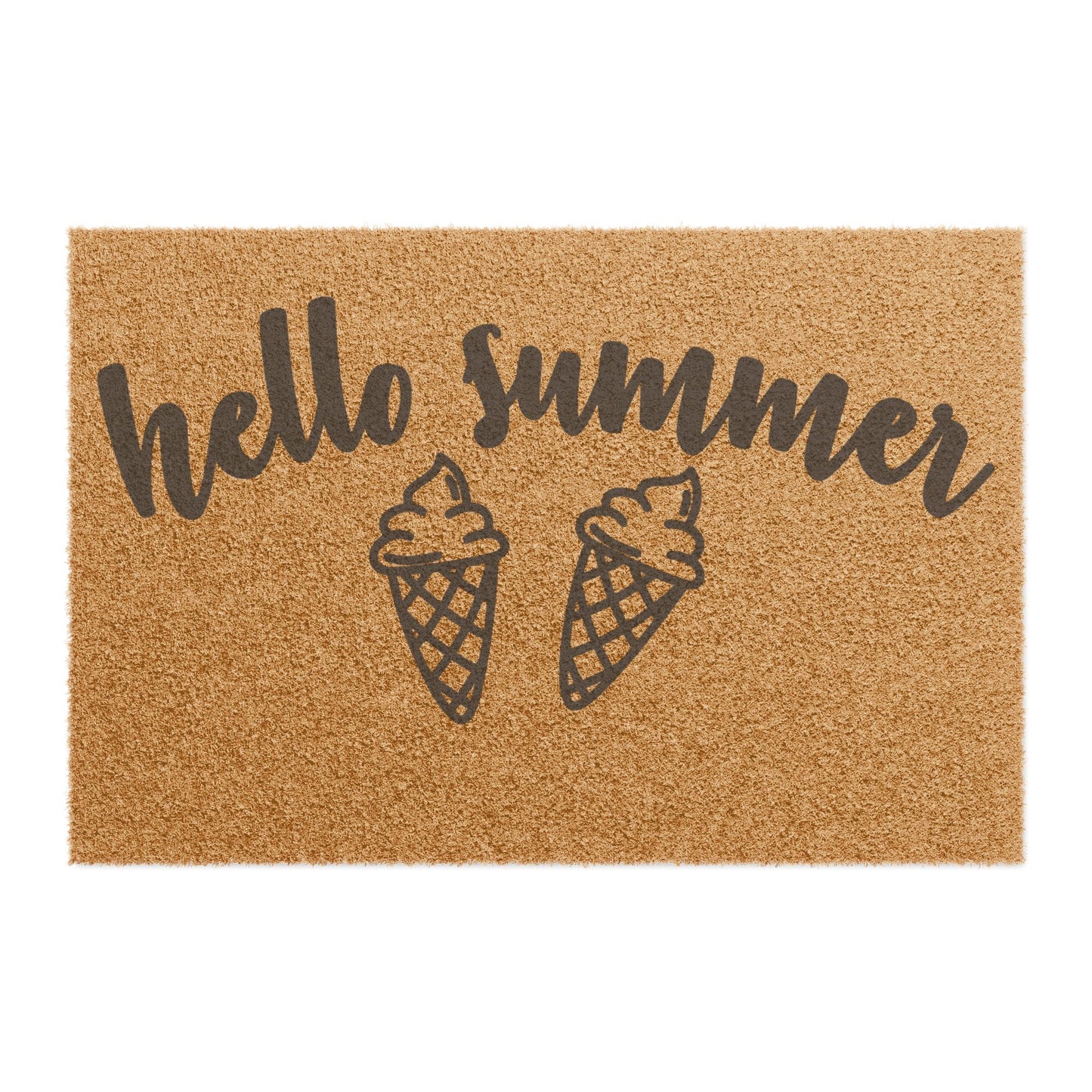 Hello Summer w/Ice Cream 2 Coconut Fiber Doormat