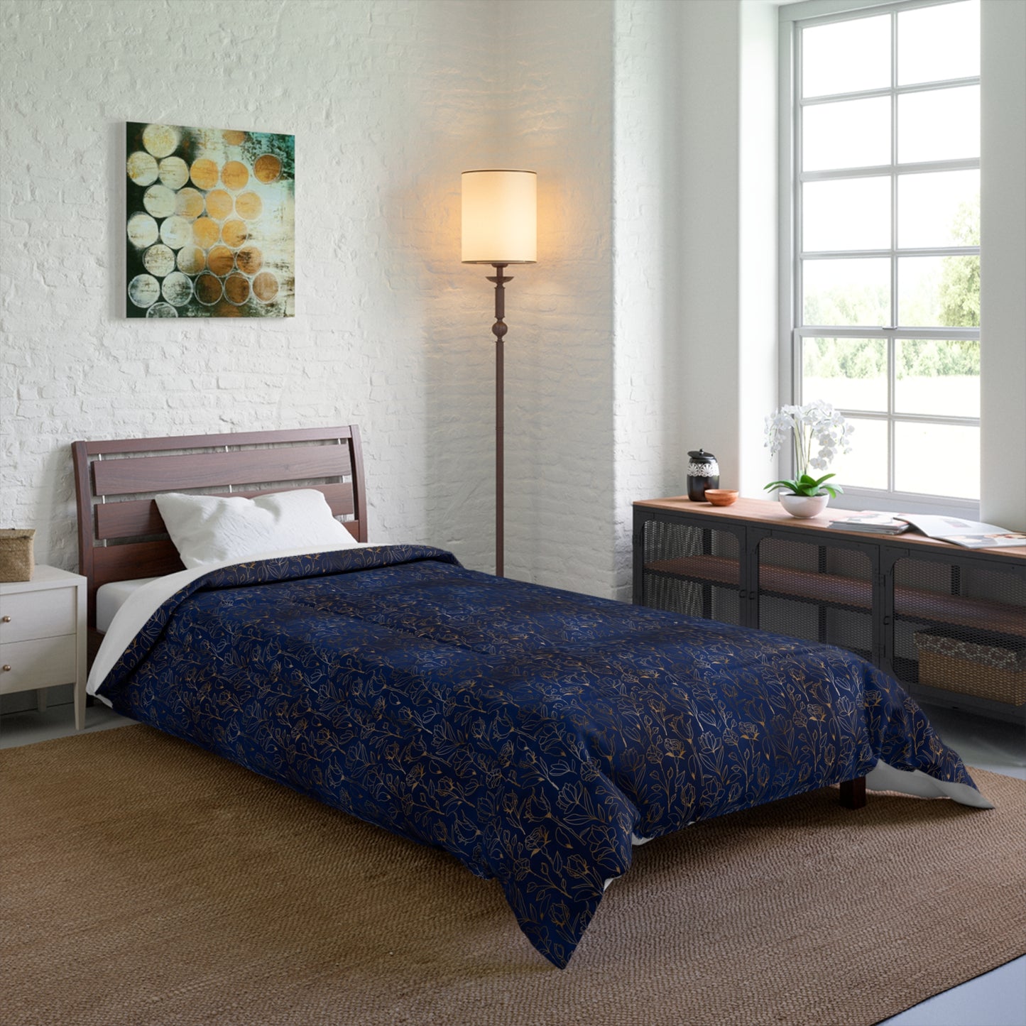 Sapphire Gilded Garden Basic Bedding Set