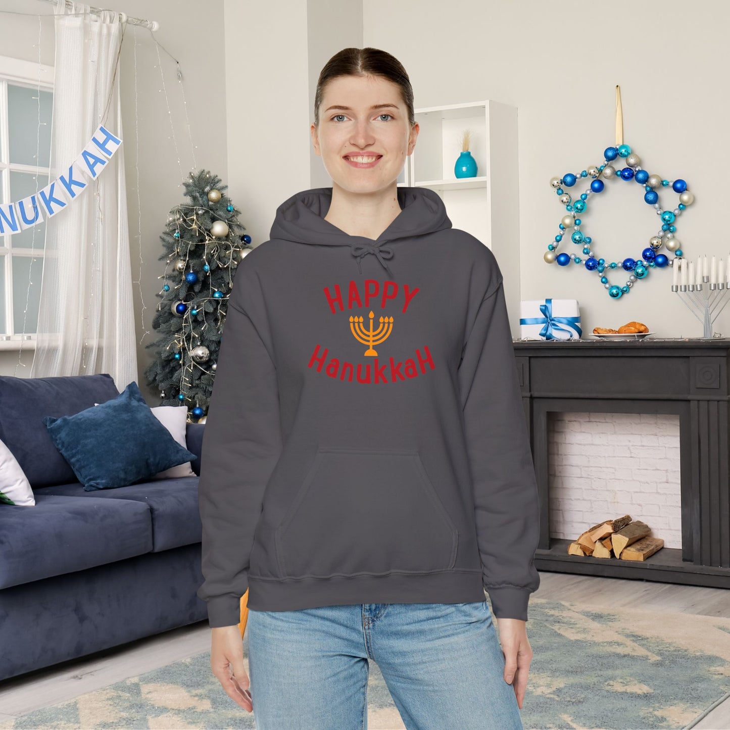 Happy Hanukkah Heavy Blend™ Hooded Sweatshirt