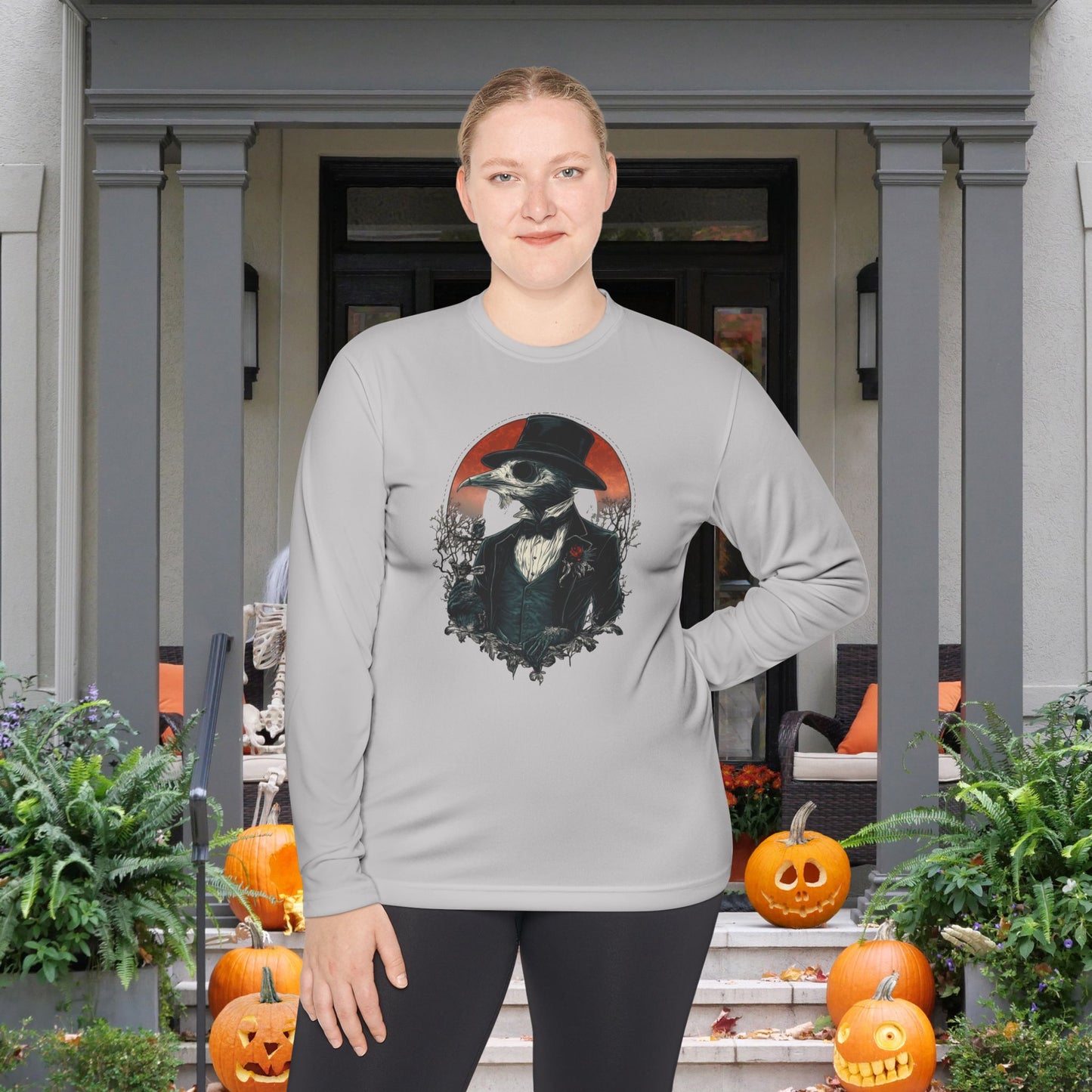 Halloween Scarecrow 3 Adult Long Sleeve Tee