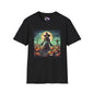 Halloween Scarecrow w/Pumpkins 4 Adult T-shirt
