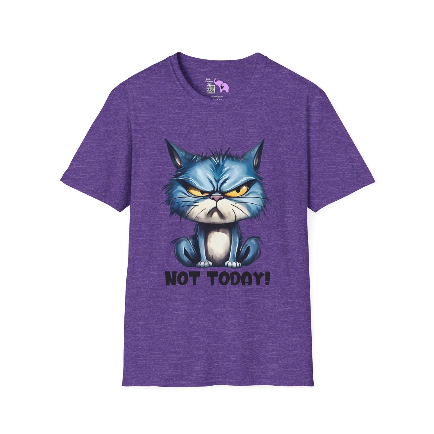 Not Today (Angry Cat) Adult T-shirt