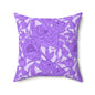 Lavender Peony Symphony Throw Pillow
