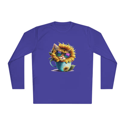 Cool Sunflower Kitten 1 Adult Long Sleeve Tee