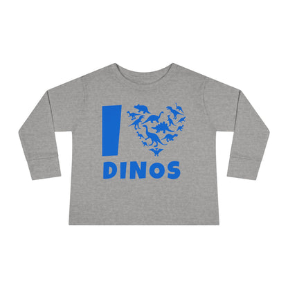 I Love Dinos (Dino Heart) Long Sleeve Tee