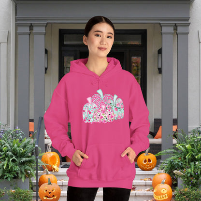 Floral Pumpkins Heavy Blend™ Hooded Sweatshirt