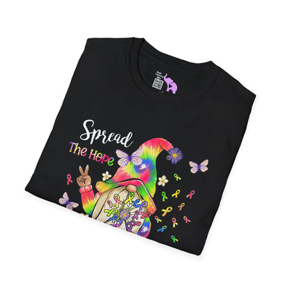 Gnome Spread the Hope Find the Cure All Colors 17 Adult T-shirt