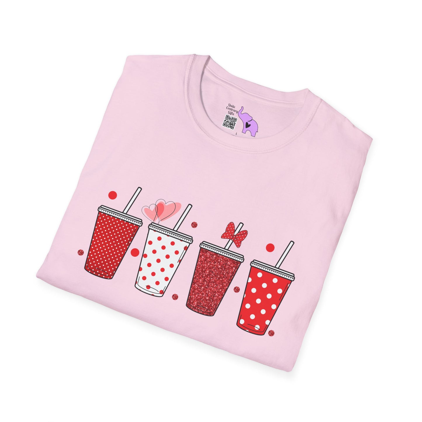 Cute Valentine Tumblers Adult T-shirt