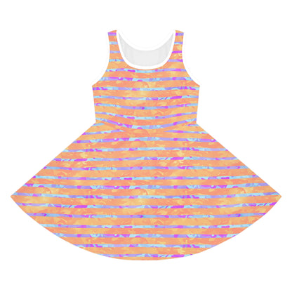 Split Spectrum Camo Girls' Sleeveless Sundress