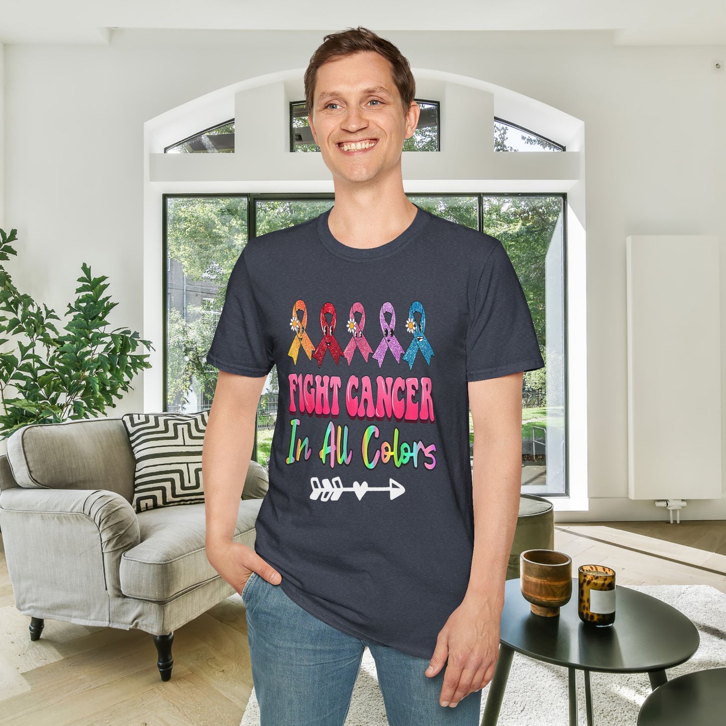 Fight Cancer in All Colors 1 Adult T-shirt