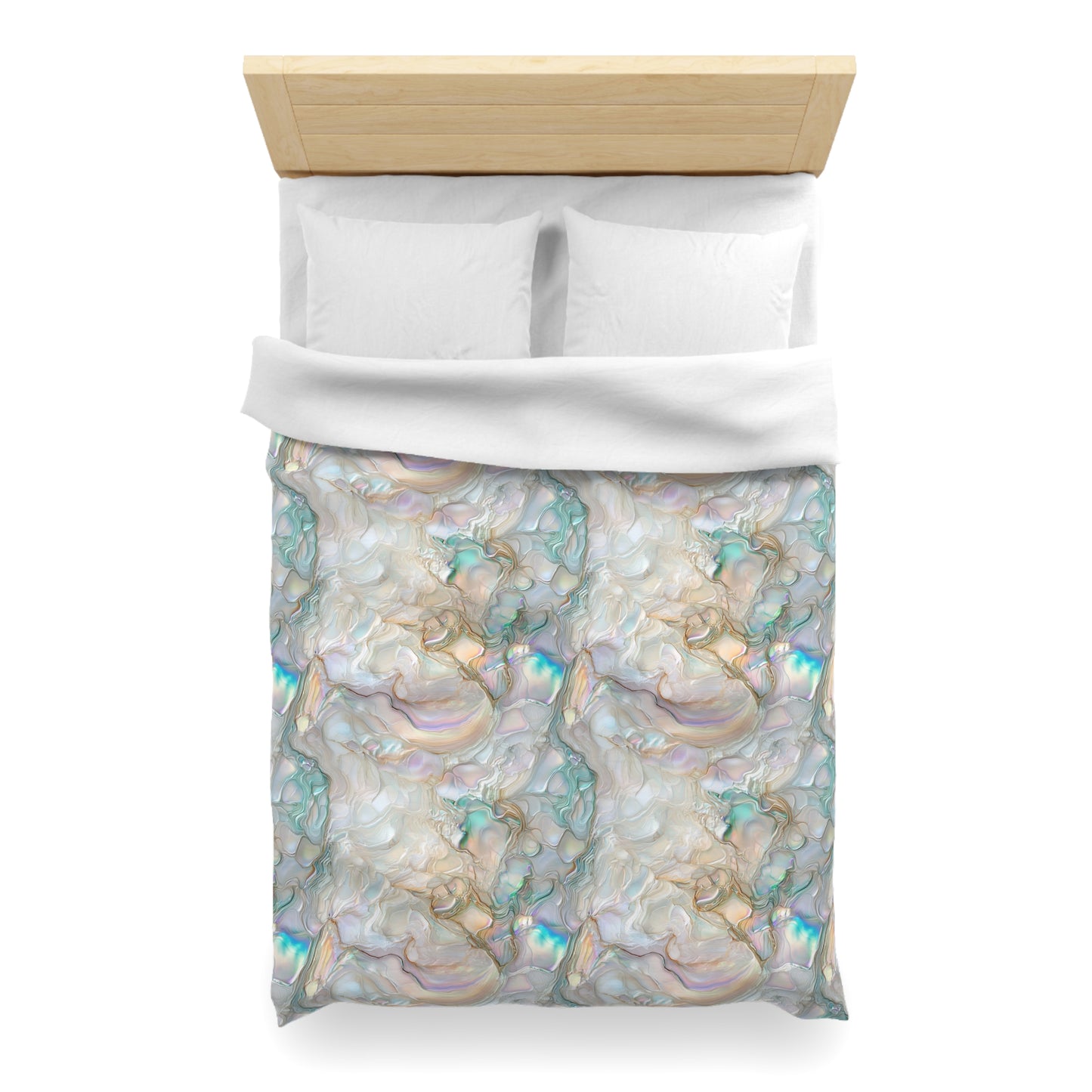 Green Opalescent Dreams Microfiber Duvet Cover