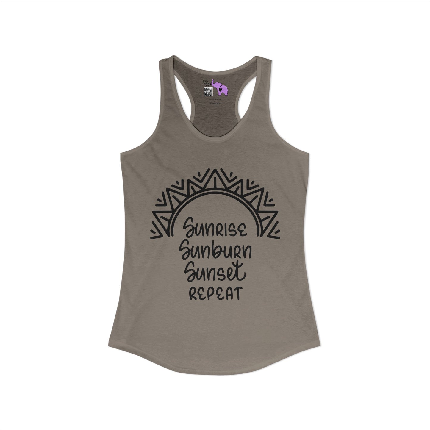 Sunrise Sunburn Sunset Repeat Women's Ideal Racerback Tank