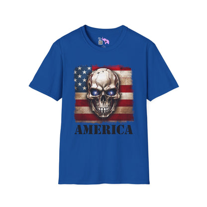 America Skull Adult T-shirt