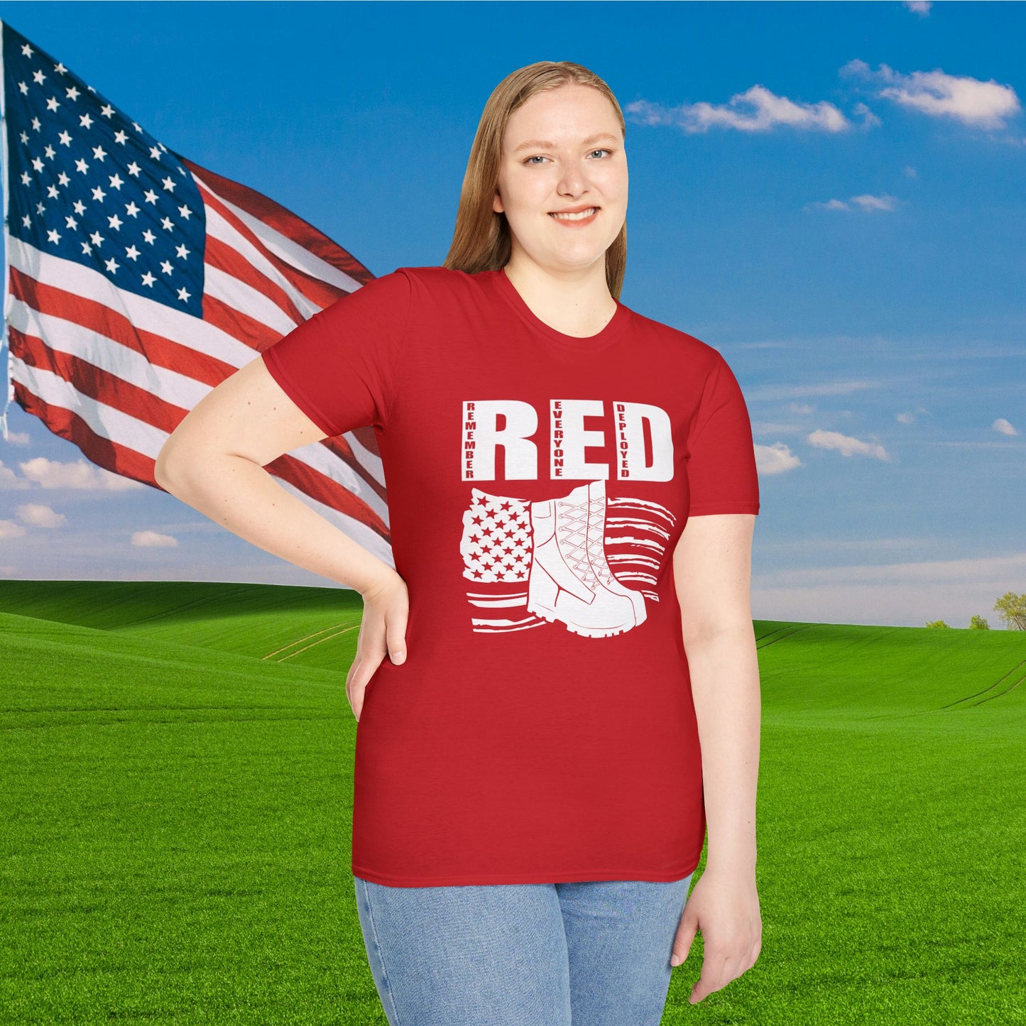 RED Friday (Boots) Adult T-Shirt
