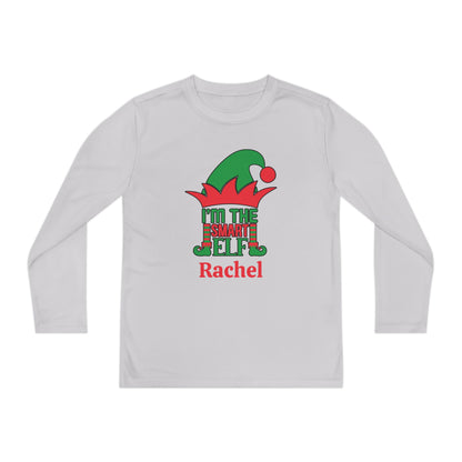 I'm The Smart Elf Personalized Youth Long Sleeve Tee
