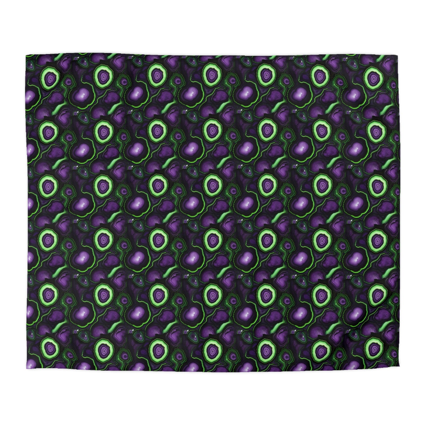 Amethyst & Lime Fracture Microfiber Duvet Cover