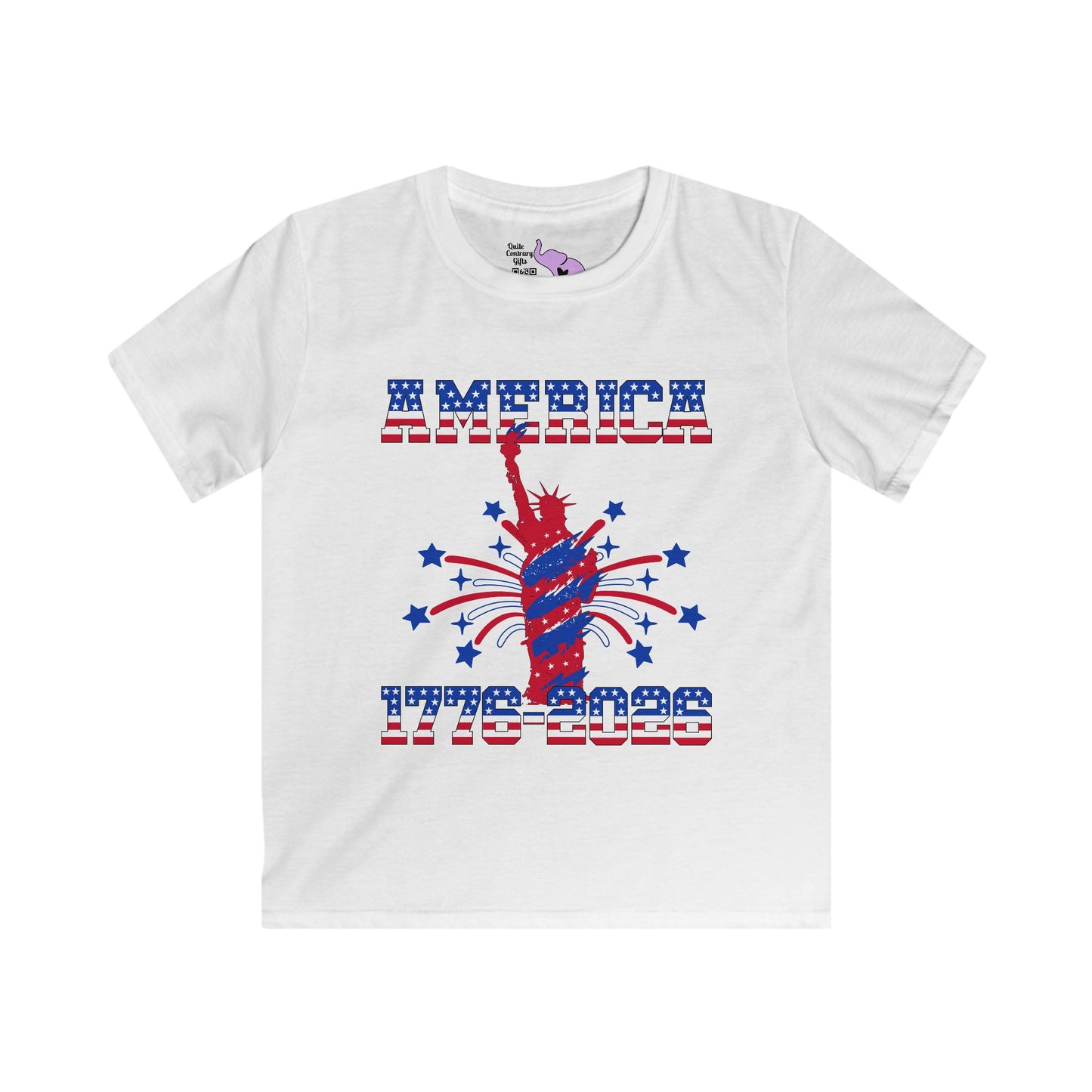 America 1776-2026 (Statue of Liberty) Youth Softstyle Tee
