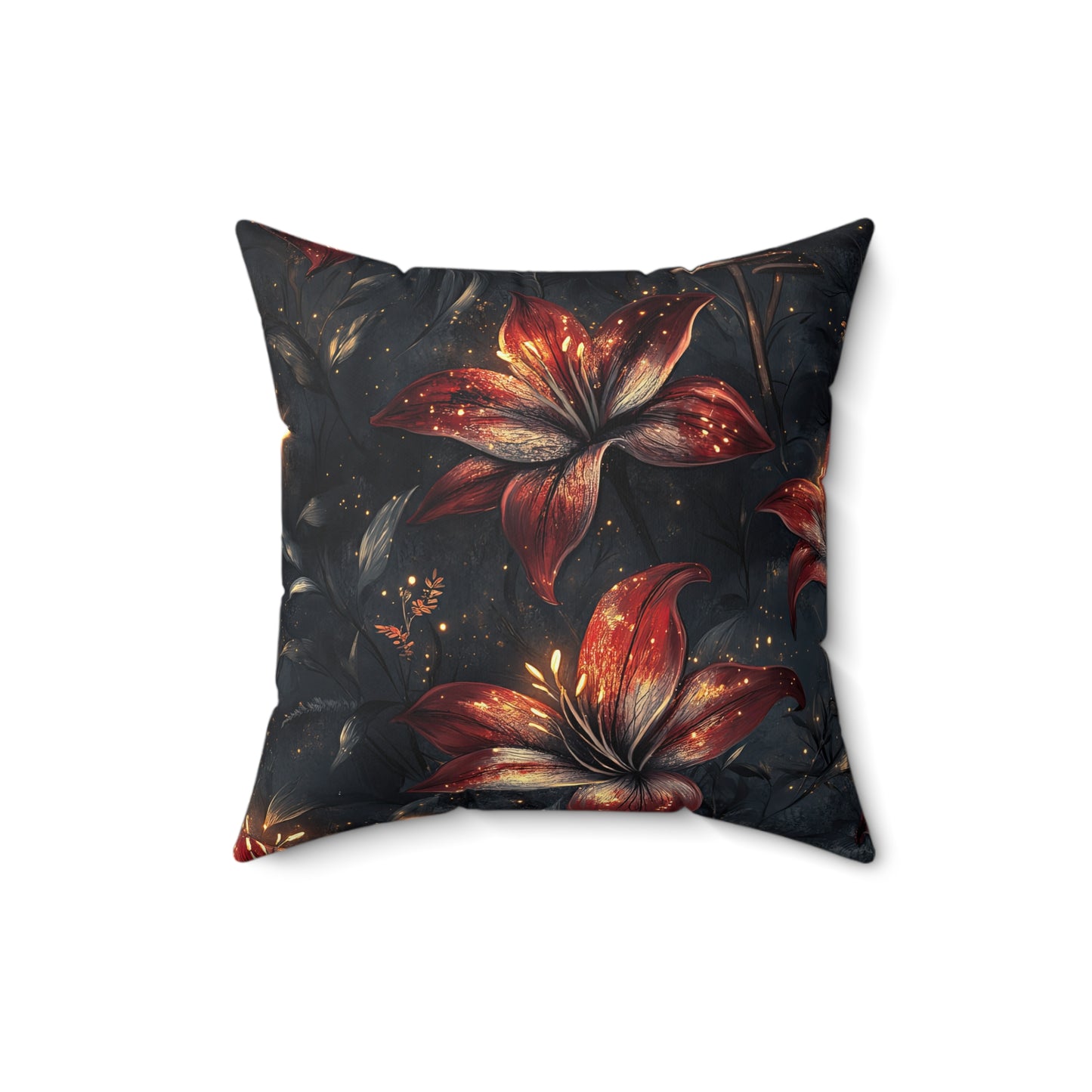 Fire Lilly Dreams Throw Pillow
